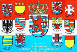 ► Blasons Remich, Clervaux, Grevenmacher, Capellen, Echternach, Redange, Diekirch, Vianden, Mersch, Wiltz    LUXEMBOURG - Famiglia Reale