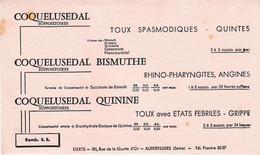 BUVARD & BLOTTER - Pharmacie - Coquelusedal Bismuthe Quinine - Elerte - AUBERVILLERS - Produits Pharmaceutiques