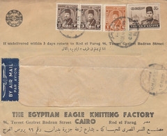 Egypt Commercial Cover Egyptian Eagle Knitting Cairo 1940's - Briefe U. Dokumente