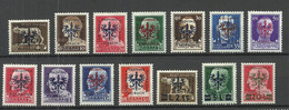 Germany DEUTSCHLAND 1944 Occupation LAIBACH = 14 Values From Set Michel 1 - 20 * - Bezetting 1938-45