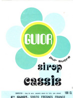 Etiquette Guior - Sirop De Cassis (59970 Fresnes )be - Autres