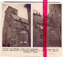 Tielrode - Brand In Kerk, Pompiers Op Dak - Orig. Knipsel Coupure Tijdschrift Magazine - 1933 - Zonder Classificatie