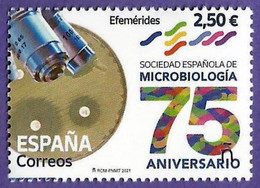 España. Spain. 2021. Efemérides. 75 Aniversario De La Sociedad Española De Microbiología - 2011-2020 Ongebruikt