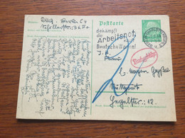 K26 Deutsches Reich Ganzsache Stationery Entier Postal P 217I Mwst. Von Berlin-Charlottenburg Nach Stuttgart Nachporto - Interi Postali