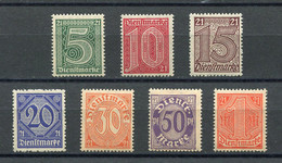 Deutsches Reich Dienstmarken Mi Nr. 16-22** - Oficial