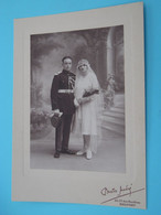 Mariage D'un Militair Français ( Région De Belfort ) à Identificier ( Format 14,5 X 20,5 > Voir Photo/Scan Svp ) ! - War, Military