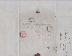 COAT OF ARMS STAMPS ON LETTER, BADEN STATE, 1866, GERMANY - Brieven En Documenten