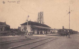 Poperingen - Statie - Gare - Locomotive à Vapeur - Circulé En 1922- - Animée - Timbres Taxe - TBE - Poperinge