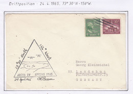 USA Driftstation ARLIS-IV Cover 24 APRIL 1965 Signature Station Leader  (DRB163A) - Estaciones Científicas Y Estaciones Del Ártico A La Deriva