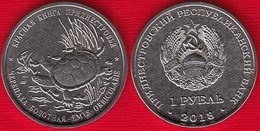 Transnistria 1 Rouble 2018 "Red Book - European Pond Turtle" UNC - Moldavia