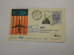 ITALY FIRST FLIGHT COVER ROME - BEIRUT TO LEBANON 1959 - Ohne Zuordnung