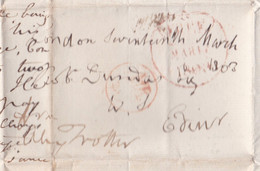 1803 - King George III - FREE Entire Letter From London To Edinburgh - Arrival Stamp - 7 Scans - ...-1840 Prephilately
