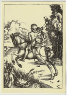 Der Kleine Postreiter Von Albrecht Dürer Ca.1496. Post AK. 500 Jahre Post, Neu, 2 Scans - Postal Services