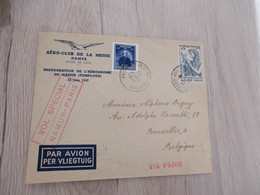 Belgie Belgique Aviation Affranchissement France Vols Spécial Namur Paris 1947 2 TP - Storia Postale