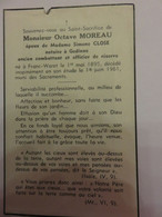 Décès Octave MOREAU époux Simone CLOSE Notaire Né à FRANC-WARET En 1895 Et Décédé à GEDINNE En 1961 - Décès