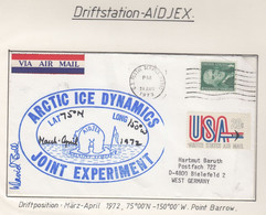 USA Driftstation AIDJEX Cover March/April 1972 Signature (DRB169) - Estaciones Científicas Y Estaciones Del Ártico A La Deriva