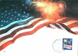 ► USA  Denver, Colorado - OLD GLORY FLAG - 1987 Maximum Card - FDC  First Day - Maximumkarten (MC)