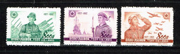 China P.R. 1952 , " 25 Years Peoples Liberation Army " -  Short Set Ex  Mi. 185 - 187   Unused / Neuf Ungebraucht - Unused Stamps