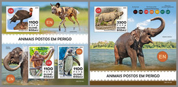 GUINEA BISSAU 2021 MNH Elephants Elefanten Endangered Species M/S+S/S - OFFICIAL ISSUE - DHQ2151 - Elefanti