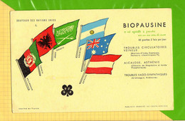 BUVARD & Blotting Paper :  Pharmacie  BIOPAUSINE Drapeaux Des Etats Unis Et Autres - Produits Pharmaceutiques