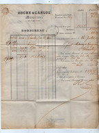 VP18.697 - 1873 - Lettre - ROCHE & CARLOZ Banquiers  à SAINT JEAN MAURIENNE Pour CHAMBERY - Bank & Versicherung