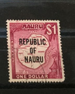 (stamp 16-12-2021) USED Stamp - Obliterer - Nauru - Map (corner Short) - Géographie