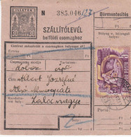 HUNGARY. Ungarn, 1951. Card, Box With 2 Kilo - Parcel Post