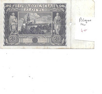 POLOGNE BILLET 20 ZLOTYCH - Poland