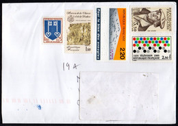 FRANCIA 2021 - MAILED ENVELOPE - TELEVISION / THE BLIND / HUNTING AND NATURE MUSEUM / MARTIN LUTHER - Brieven En Documenten