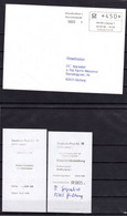 Atm Frama Deutschland Brd R - Brief ABAS Leipzig Druckfehler Misprint Rote Farbe Fehlt  Mit Allen Quittungen Short Trial - Covers & Documents
