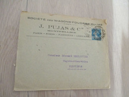 Lettre à En Tête Pub Société Des Wagons Foudres Pujas Montpellier - Transport