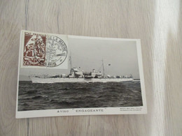 Carte Timbrée TP Bande Pétain Salon De La Marine 1944 Aviso Engageante - Commemorative Postmarks