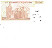 TURQUIE BILLET 100 000 LIRA PICK 205 - Turkey