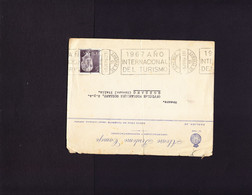 I-306- Spagna, Targhetta "1967 Ano Internacional Del Turismo - S.ta Cruz De Tenerife" (busta In Cattivo Stato) - Unclassified
