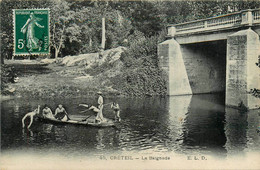 Créteil * La Baignade Dans La Rivière * Le Pont * Baigneurs - Creteil