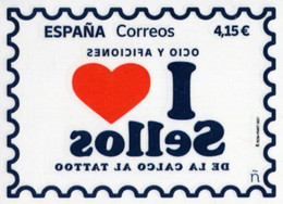 Spain - 2021 - I Love Stamps - Mint Self-adhesive Stamp With Temporary Tattoo - Neufs