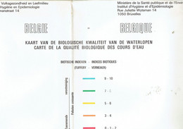 Belgique : Carte De La Qualité Biologique Des Cours D'eau (au 1 : 300.000) Année 1979 - Cartes Géographiques