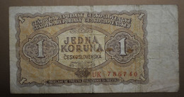 Banknotes Czechoslovakia 1 Koruna 1953 F - Checoslovaquia