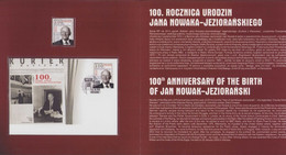 POLAND 2014 Booklet / 100th Birthday Of Jan Nowak Jezioranski RFE Free Europe Radio, FDC + Stamp **MNH - Markenheftchen