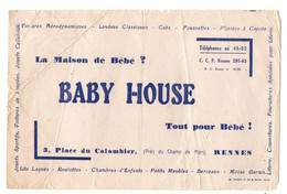 Buvard La Maison De Bébé Baby House Tout Pour Bébé à Rennes - Format : 21x13.5 Cm - B