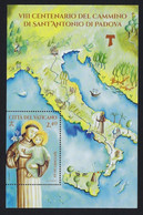 2021 VATICANO "VIII CENTENARIO DEL CAMMINO DI SANT'ANTONIO DI PADOVA" BF MNH - Unused Stamps