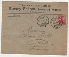 Suisse // Schweiz // Entier Postaux // Entier Postal Privé Au Départ De Ponts-de-Martel  Le 7.11.1913 - Ganzsachen