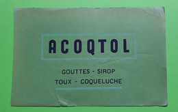 Buvard 908 - Laboratoire - ACOQTOL - Etat D'usage : Voir Photos- 21 X 13.5 Cm Environ - Vers 1950 - Produits Pharmaceutiques