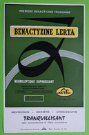 Buvard 920 - Laboratoire Lerta - BENACTYZINE - Etat D'usage : Voir Photos- 14x22 Cm Environ - Vers 1960 - Produits Pharmaceutiques