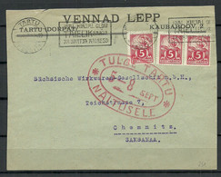 Estland Estonia 1924 Adverting Cancel Reklamestempel On COVER FRONT (Front Only!) - Estonia