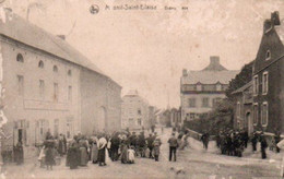 Mesnil-Saint-blaise  Très Rare  Grand Place Super Animée  Voir état Voyagé En 1921 - Houyet