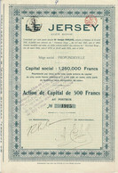 Titre Ancien - Le Jersey - Profondville  - Titre De 1923 - - Textil