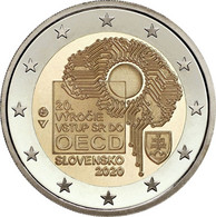 Slovakia 2 Euro 2020 "Membership In The OECD" BiMetallic Coin UNC - Eslovaquia