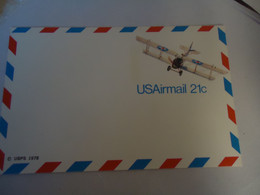 UNITED STATES  STAMPED  POSTAL CARDS  AIRPLANES - 1961-80