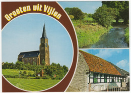 Groeten Uit Vijlen - (Limburg, Nederland/Holland) - Kerk, Vakwerkboerderij, Beek - Vaals